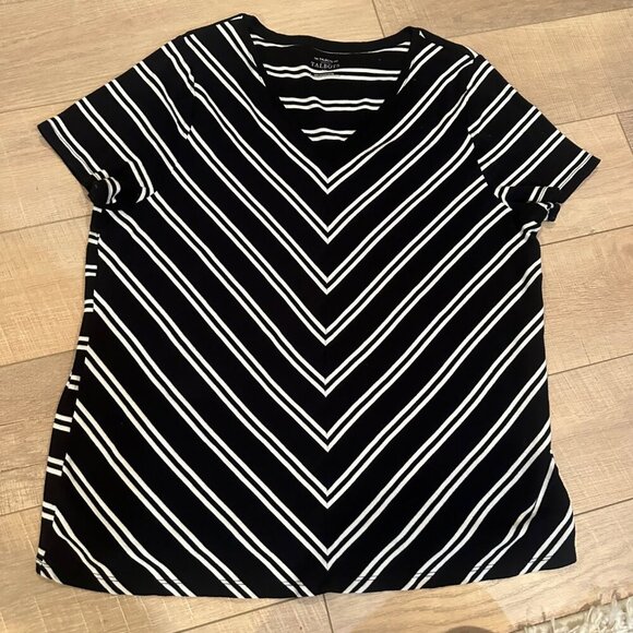 TALBOTS PLUS BLACK AND WHITE 3X T SHIRT - Picture 1 of 6